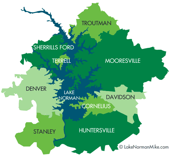 Map Of Lake Norman Nc - Torie Harmonia